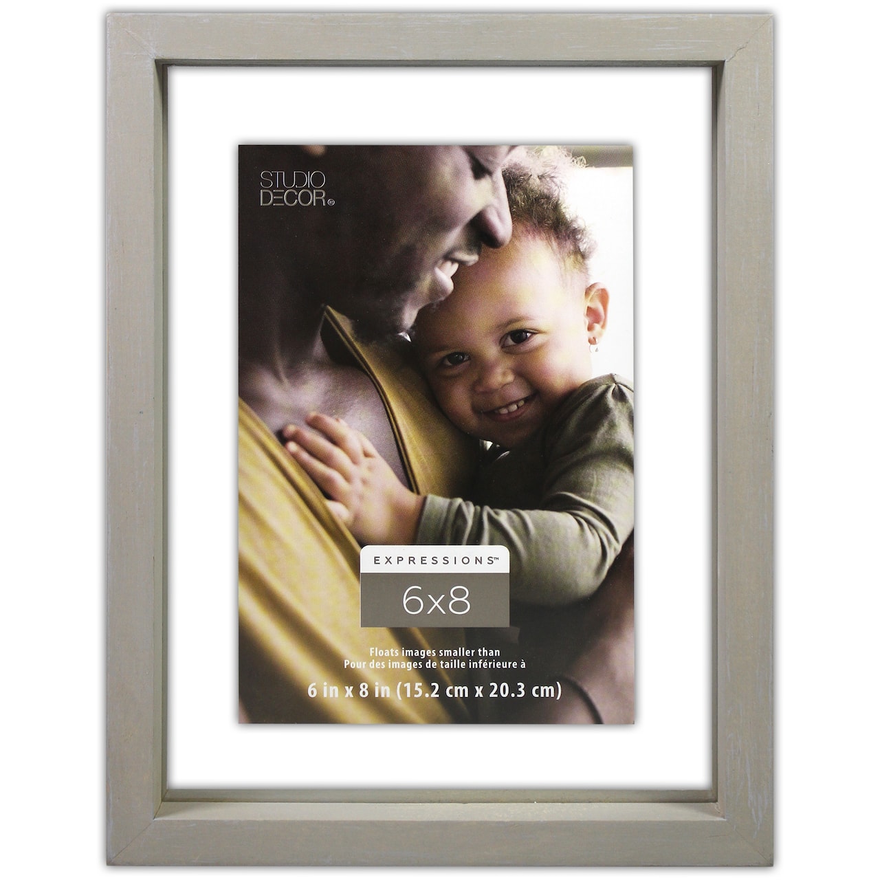 Expressions™ 6" x 8" Grey Deep Float Frame by Studio Décor®